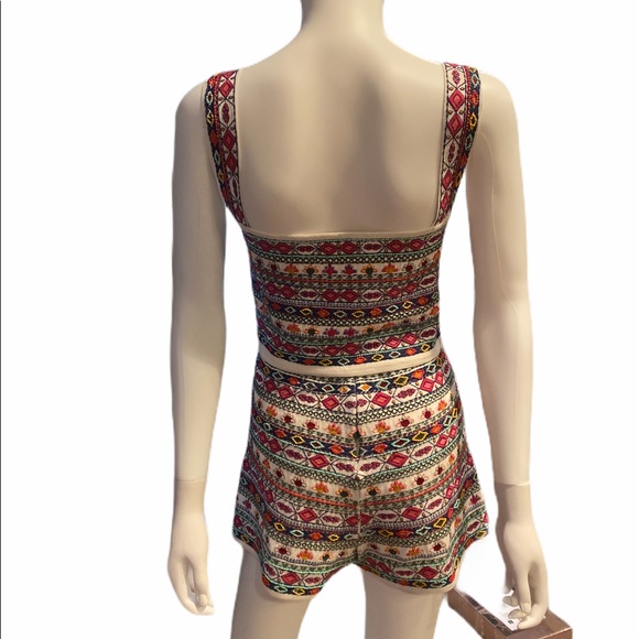 Zara colorful beaded shorts and beaded crop tank - Picture 4 of 8